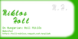 miklos holl business card